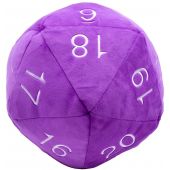 UP - Dice - Jumbo D20 Novelty Dice Plush in Purple with White Numbering