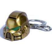 Warhammer 40K Space Marine MKVII Helmet Gold Keychain