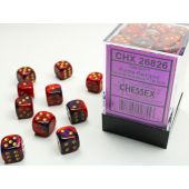 Chessex CHX26826 Gemini Purple-Red/Gold D6 12mm Dice Set (36 pcs)