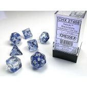 Chessex CHX27408 Nebula Black/White Polyhedral 7-Die Set