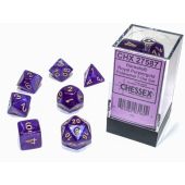 Chessex CHX27587 Borealis Royal Purple/Gold Polyhedral 7-Die Set