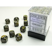 Chessex CHX27818 Leaf Black-Gold/Silver D6 12mm Dice Set (36 pcs)