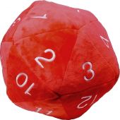 UP - Dice - Jumbo D20 Novelty Dice Plush in Red with White Numbering