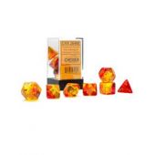 Chessex CHX26468 Gemini Translucent Red-Yellow/Gold (Polyhedral 7-die set)