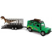 Kids Globe Die Cast pull back Landrover Dino transport 29cm