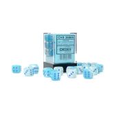 Chessex CHX26865 Gemini Pearl Turquoise-White/Blue (12mm d6 36-die set)
