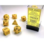 Chessex CHX 25402 Opaque Yellow with Black (7-die set)