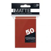 UltraPro Standard Sleeves Pro-Matte Non Glare Red (50 Sleeves)