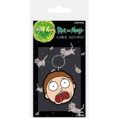 Keychain Rick & Morty: Morty Terrified Face (6cm-rubber)