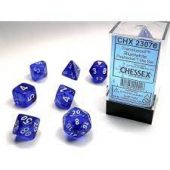 Chessex Translucent Blue/white Polyhedral 7-Die Set