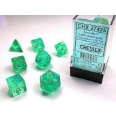 Chessex CHX27425 Borealis Light Green/gold Polyhedral 7-Die Set