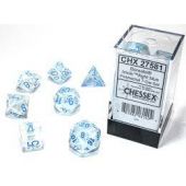 Chessex CHX27581 Borealis Icicle/Light Blue Polyhedral 7-Die Set