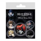 Death Note Pin-back Buttons 5-Pack Characters