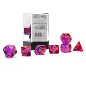 Chessex CHX26467 Translucent Gemini Red-Violet/Gold (Polyhedral 7-die set)