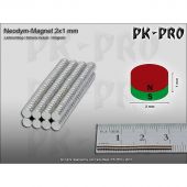 Neodym Magnet Round 2x1mm (10x)