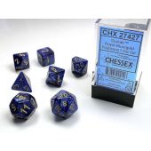 Chessex CHX27427Scarab Royal Blue/gold Polyhedral 7-Die Set