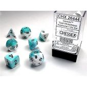 Chessex CHX26444 Gemini Teal-White/Black Polyhedral 7-Die Set