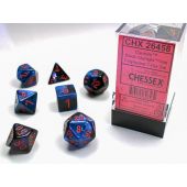 Chessex CHX26458 Gemini Black-Starlight w/red Polyhedral 7-Die Set
