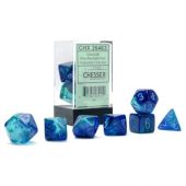 Chessex CHX26463 Gemini Blue-Blue/Light Blue (Polyhedral 7-die set)