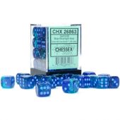 Chessex CHX26863 Gemini Blue-Blue/Light Blue (12mm d6 36-die set)