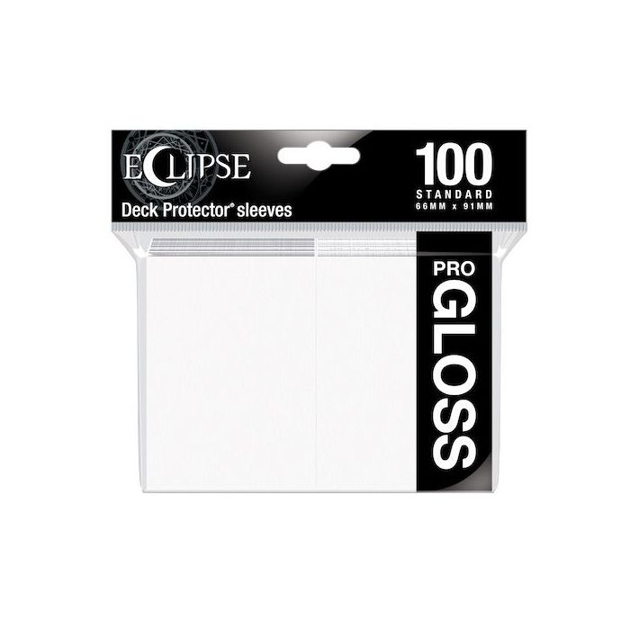 UltraPro Standard Sleeves Gloss Eclipse Arctic White (100 Sleeves)