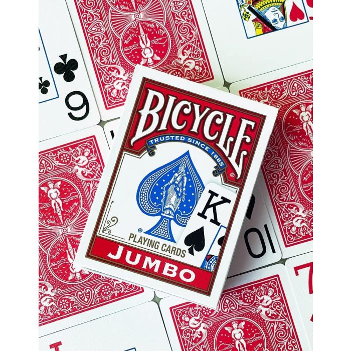 Bicycle Jumbo Rider Back Pokerkaarten (Rood)