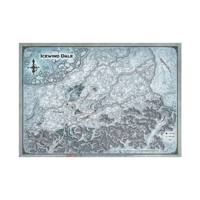 D&D Icewind Dale: Icewind Dale Map (31"x21")