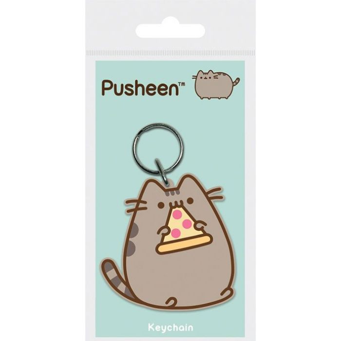 Keychain Pusheen The Cat: Pizza (6cm-rubber)
