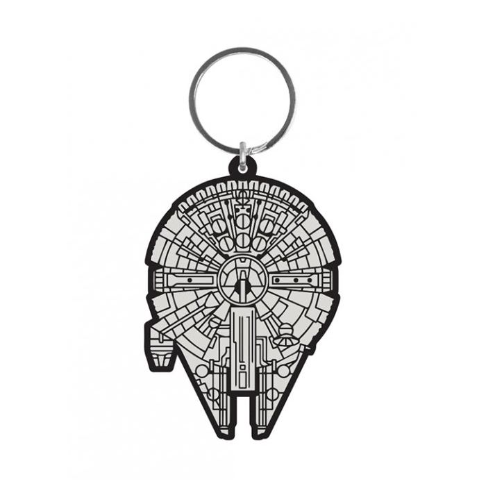 Star Wars Rubber Keychain Millennium Falcon 6 cm