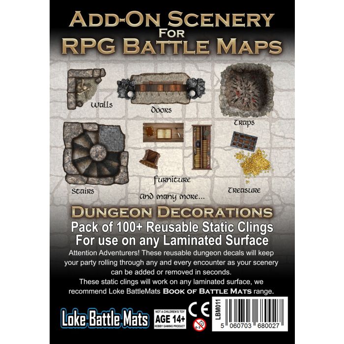 Add-On Scenery for RPG Maps Dungeon Decorations EN