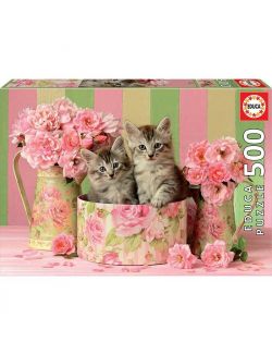 Kittens with Roses (500)
