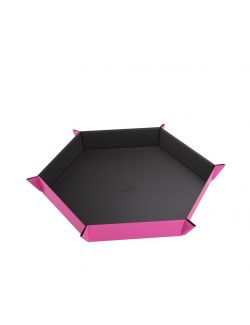 Gamegenic: Magnetic Dice Tray Hexagonal Black/Pink
