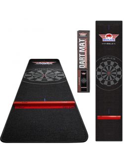 Bull's Carpet Dart Mat Black-Black + Oche 300x65cm
