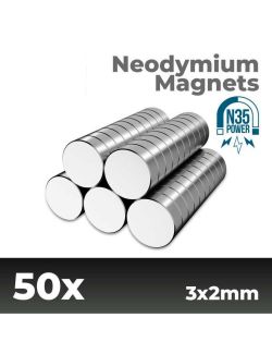 Neodymium Magnets 3x2mm - 50 units (N35)